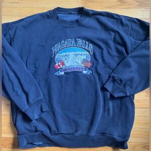 Brandy Melville Niagara Falls Navy Blue Crewneck